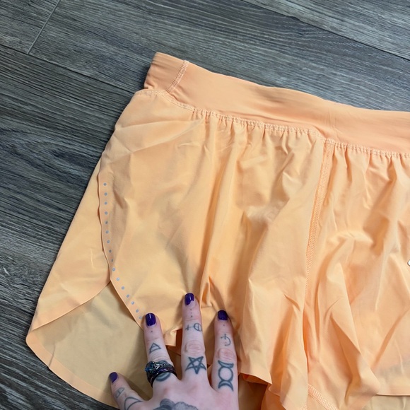 NWT Lululemon Fast and Free High-Rise Classic-Fit Split Short 3" (Rock Melon) L - Picture 5 of 8